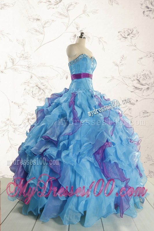 2016 New Style Multi Color Quinceanera Dresses with Beading and Ruffles