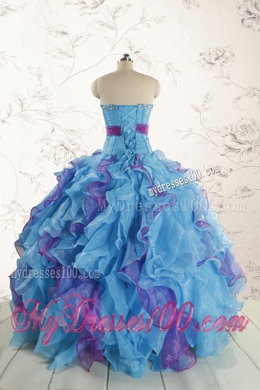 2016 New Style Multi Color Quinceanera Dresses with Beading and Ruffles