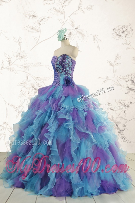 2016 New Style Multi Color Quinceanera Dresses with Beading