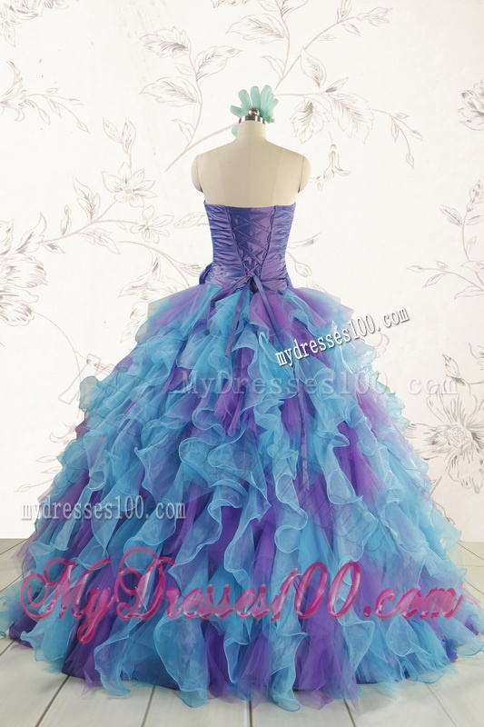 2016 New Style Multi Color Quinceanera Dresses with Beading