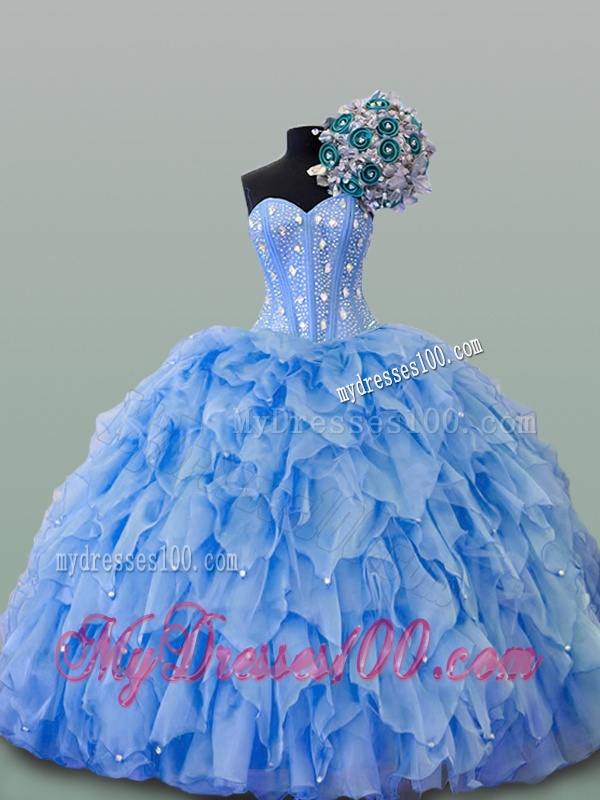2016 Popular Sweetheart Quinceanera Dresses with Beading and Ruffles