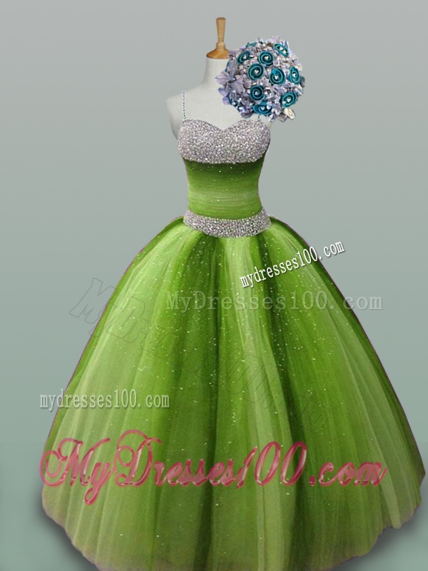 2016 Puffy Most Popular Quinceanera Dresses with Spaghetti Straps