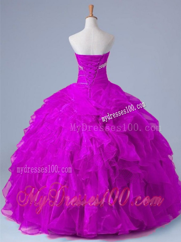 2016 Strapless Quinceanera Dresses with Beading and Ruffles