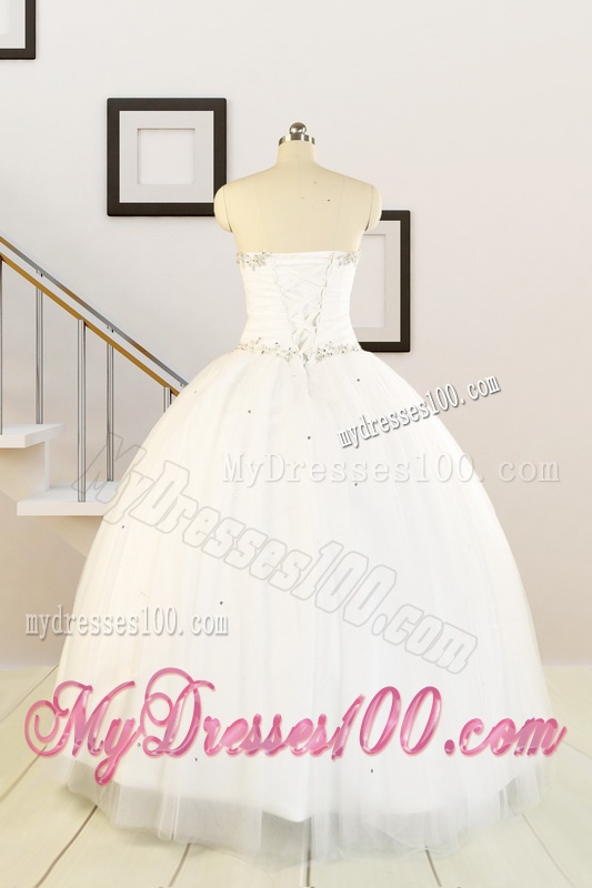 2016 White Elegant Quinceanera Dresses with Beading