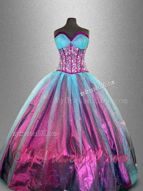 Artistic Sweetheart Beaded Sweet 16 Dresses in Tulle for 2016