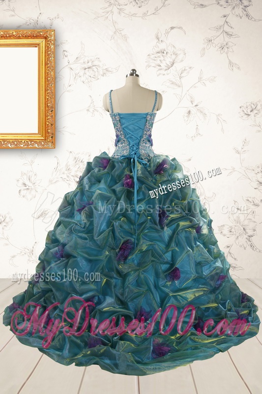 Beautiful Multi-color Straps Appliques Quinceanera Dresses for 2016