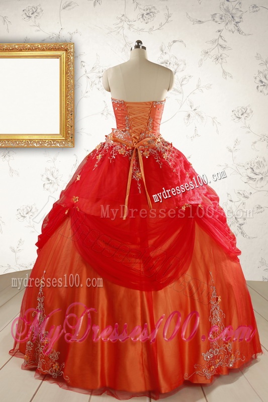 Beautiful Strapless Sweet 16 Dresses with Appliques