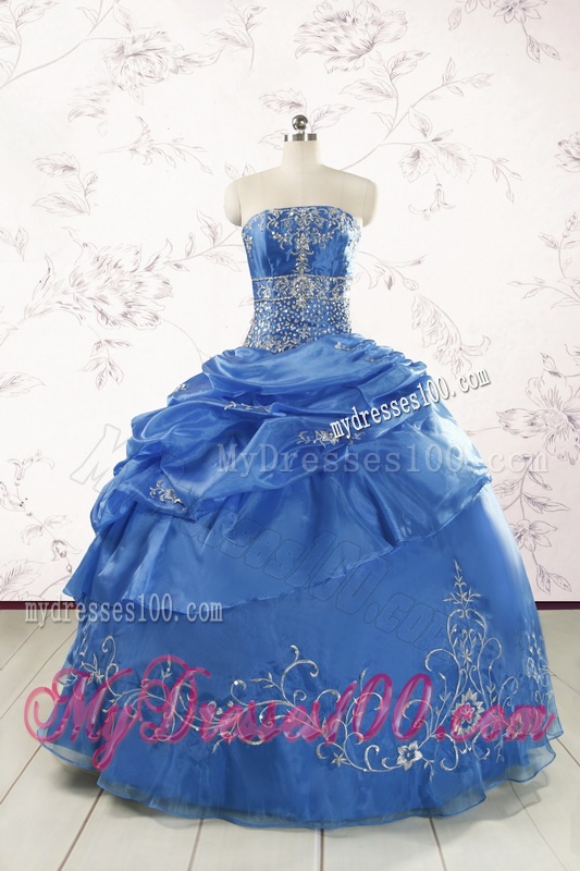 Exclusive Royal Blue Quinceanera Dresses with Appliques For 2016