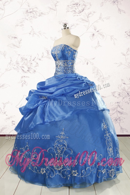 Exclusive Royal Blue Quinceanera Dresses with Appliques For 2016