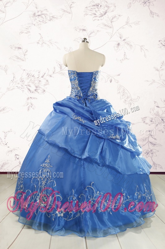 Exclusive Royal Blue Quinceanera Dresses with Appliques For 2016