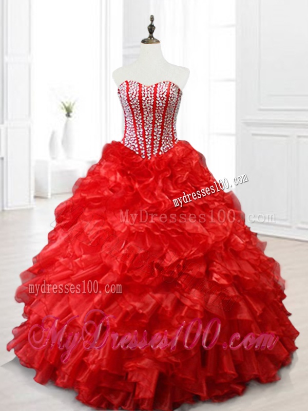 Hot Sale Ball Gown Sweetheart Quinceanera Dresses with Beading
