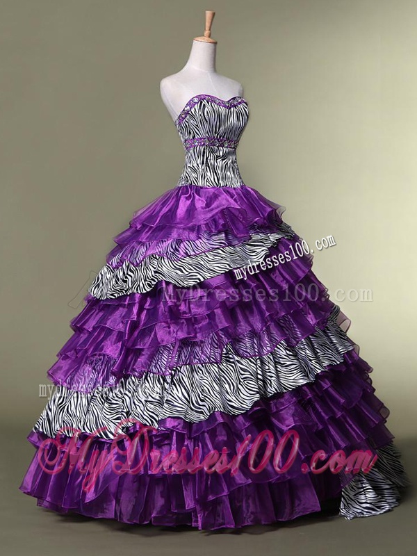 New Arrival Sweetheart Quinceanera Dresses with Ruffled Layers
