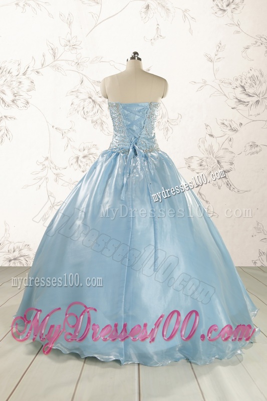 New Style 2016 Strapless Sweet 15 Dresses with Beading