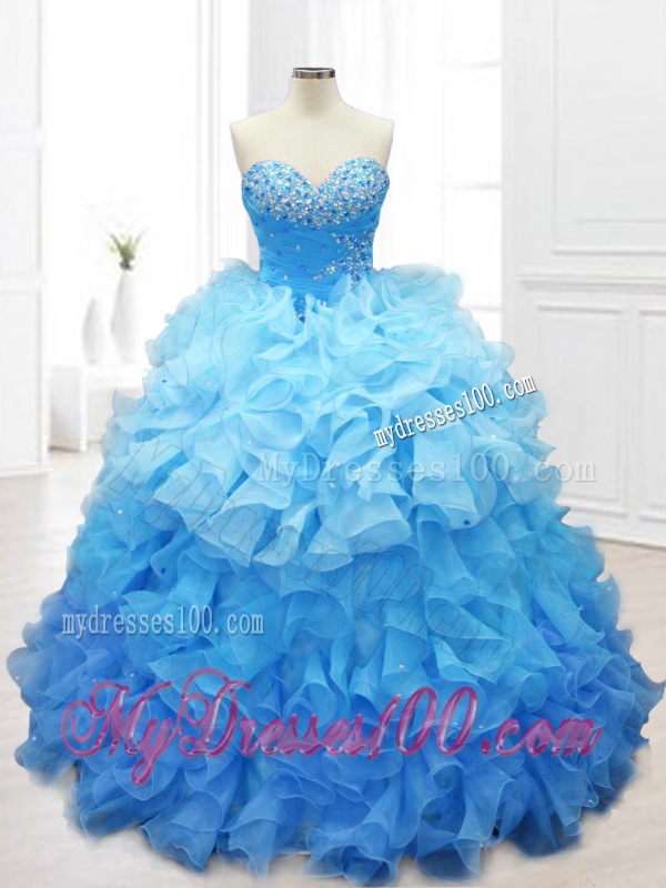 New Style Sweetheart Quinceanera Gowns with Beading and Ruffles