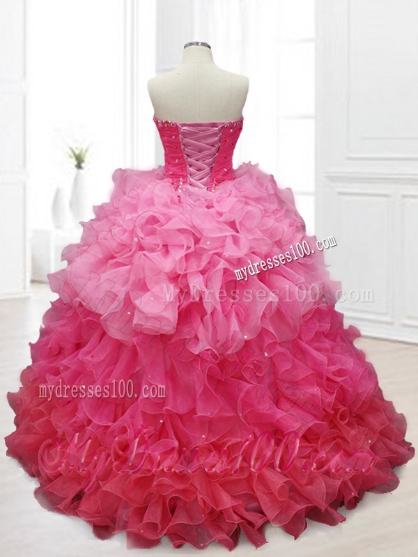 New Style Sweetheart Quinceanera Gowns with Beading and Ruffles
