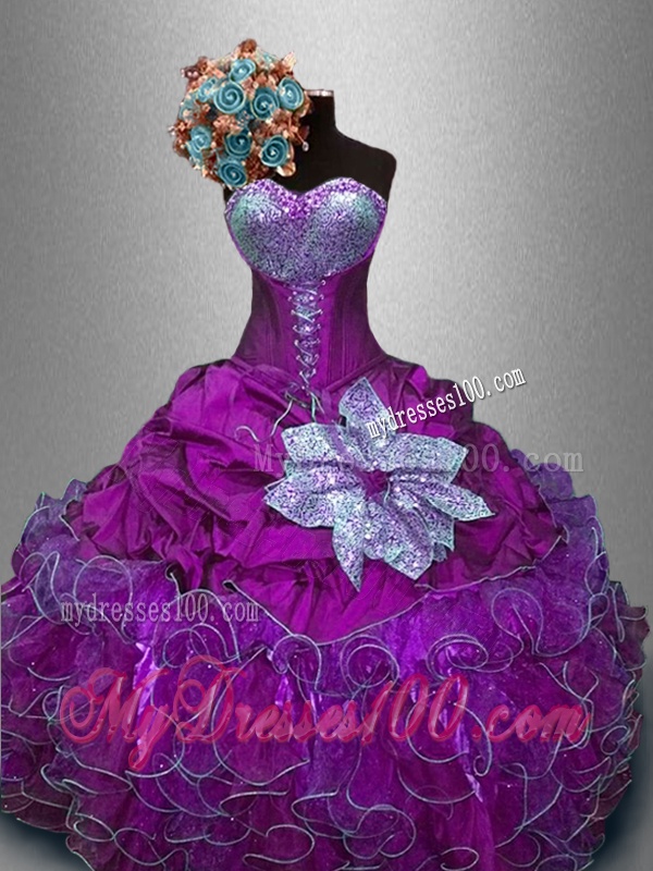 New Style Sweetheart Quinceanera Gowns with Sequins