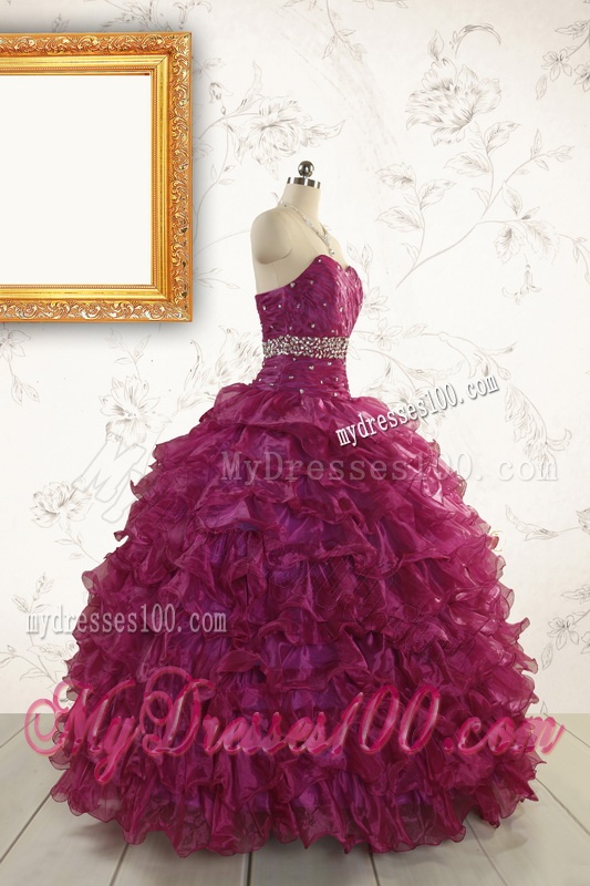 Prefect Quinceanera Dresses with Beading and Ruffles for 2016
