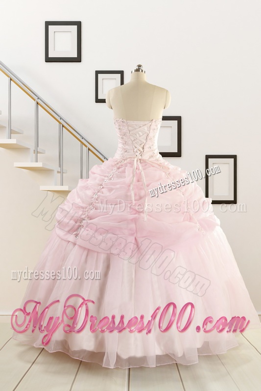 Pretty Strapless Quinceanera Dresses with Beading and Pick Ups
