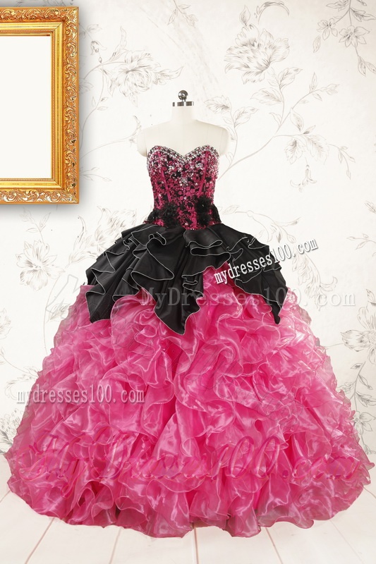 Trendy Multi Color Ball Gown Ruffled Quinceanera Dresses