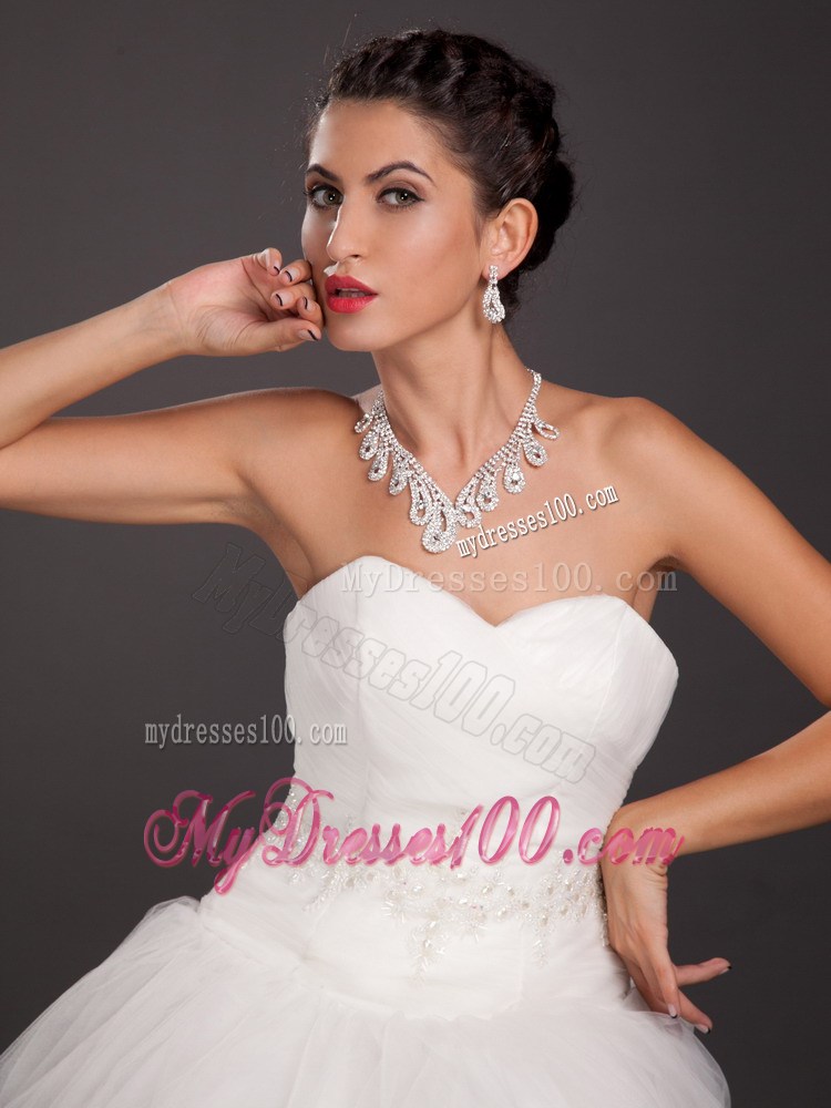 Elegant Leaf Crystal Necklace And Earring Set