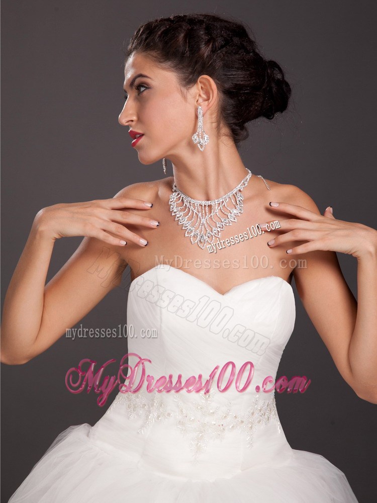 Gorgeous Imitation Pearl Bridal Jewelry Set Including Necklace With Earrings