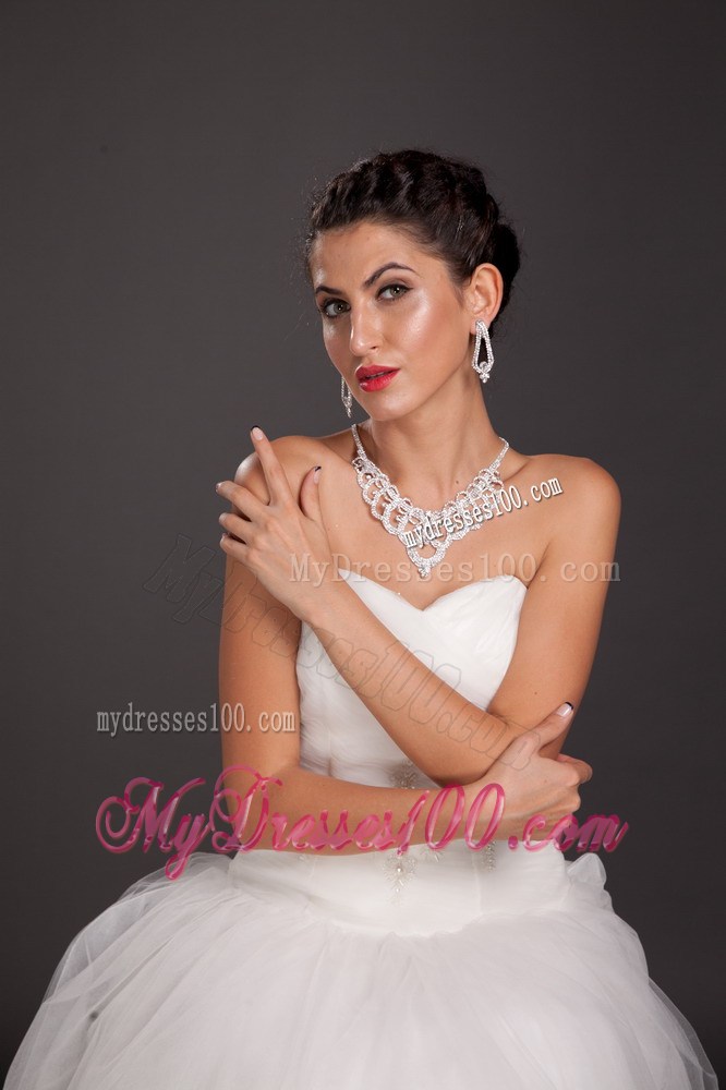 Gorgeous Imitation Pearl Bridal Jewelry Set Including Necklace With Earrings