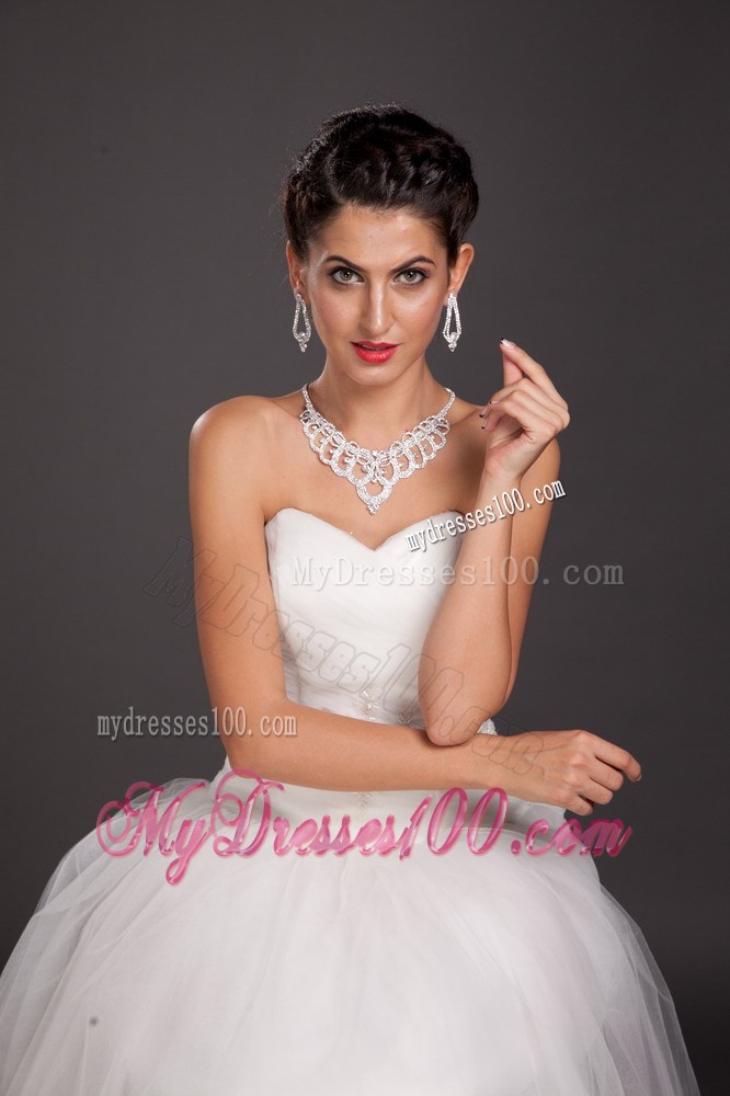 Gorgeous Imitation Pearl Bridal Jewelry Set Including Necklace With Earrings