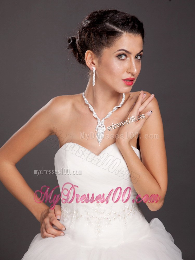Vintage Style Alloy Crystal Necklace and Earrings Jewelry Set