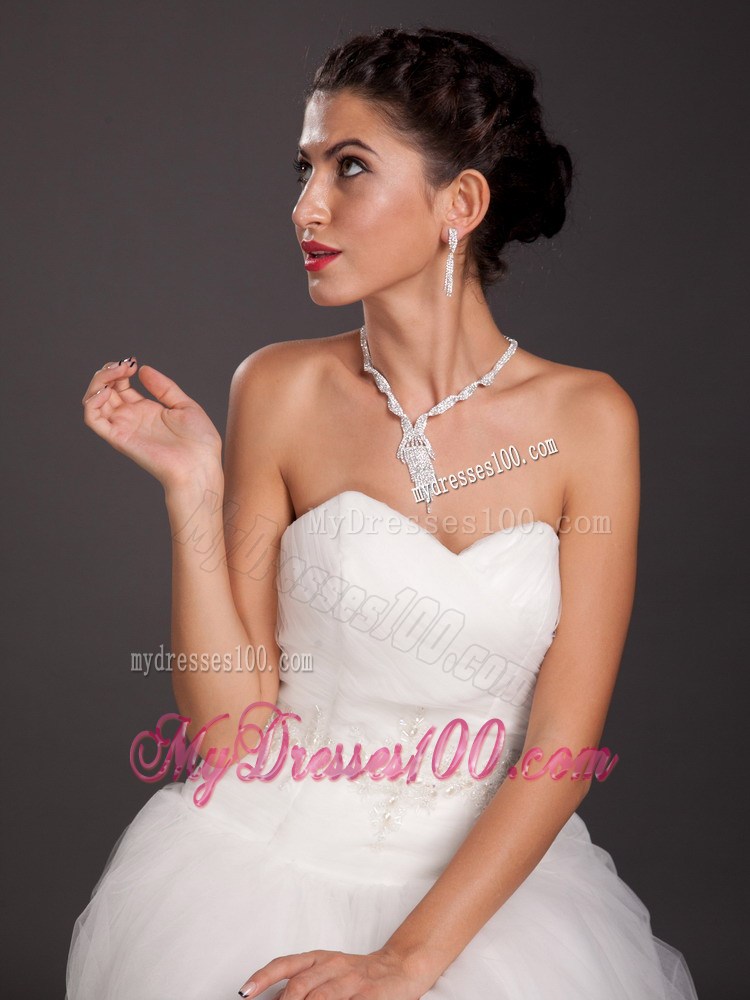 Vintage Style Alloy Crystal Necklace and Earrings Jewelry Set