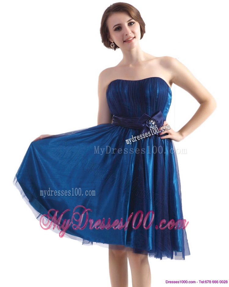 2016 Luxurious Sweetheart Mini Length Evening Dress with Belt and Beading