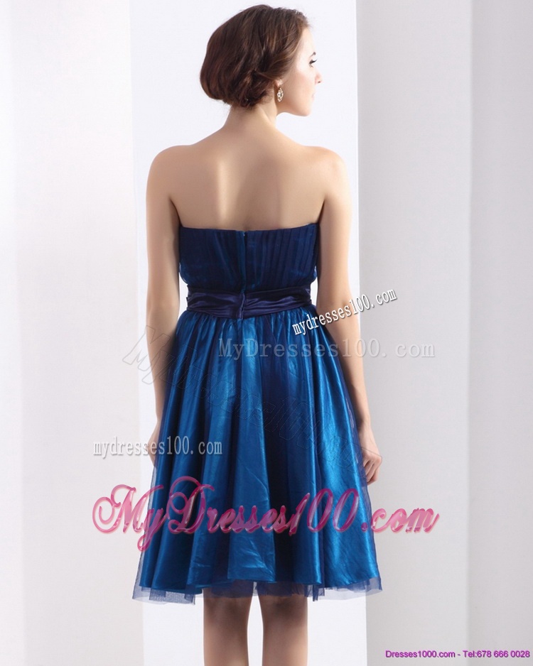 2016 Luxurious Sweetheart Mini Length Evening Dress with Belt and Beading
