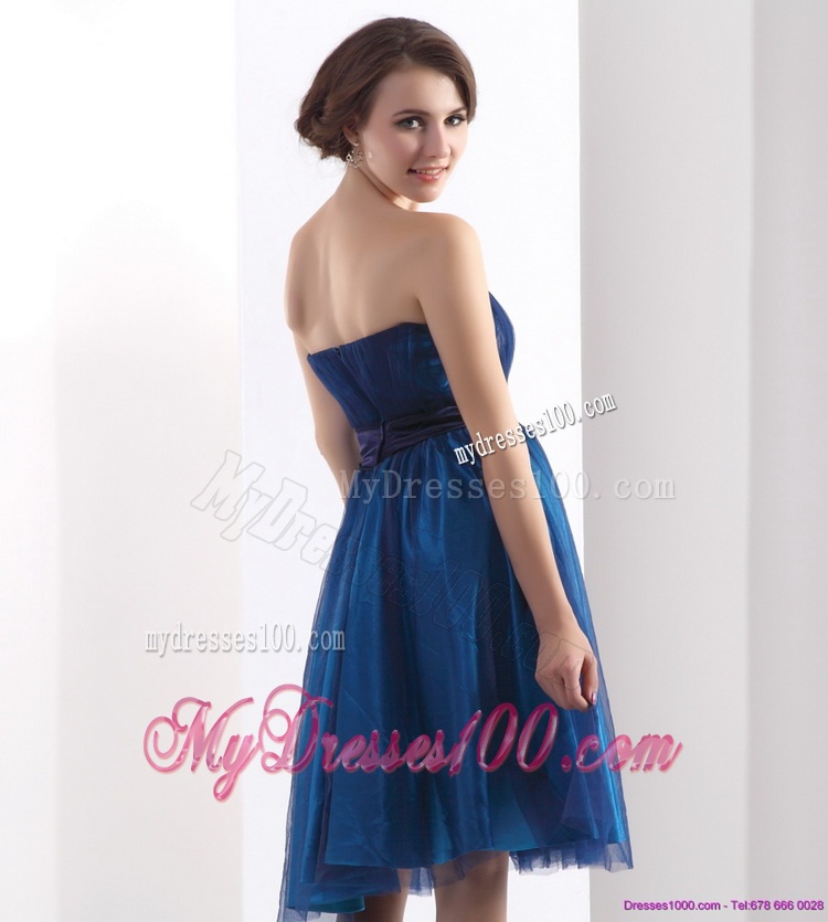 2016 Luxurious Sweetheart Mini Length Evening Dress with Belt and Beading