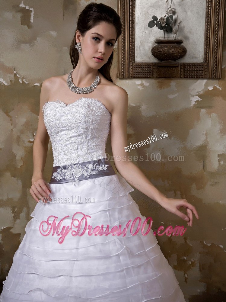 Ostentatious White Wedding Dress Sweetheart Strapless Floor-length