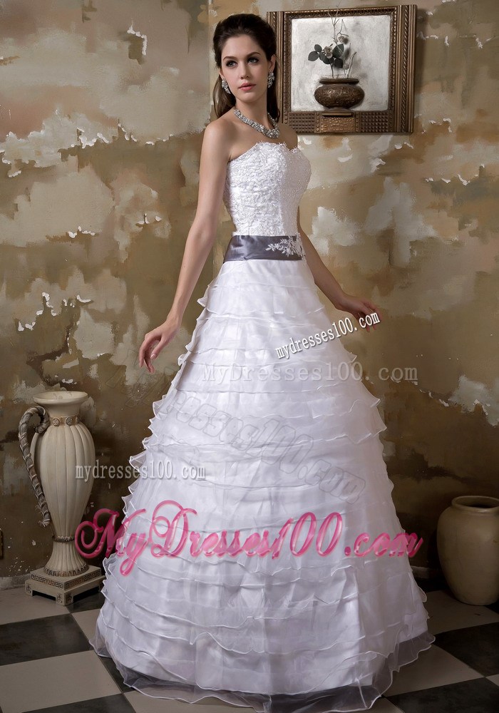 Ostentatious White Wedding Dress Sweetheart Strapless Floor-length