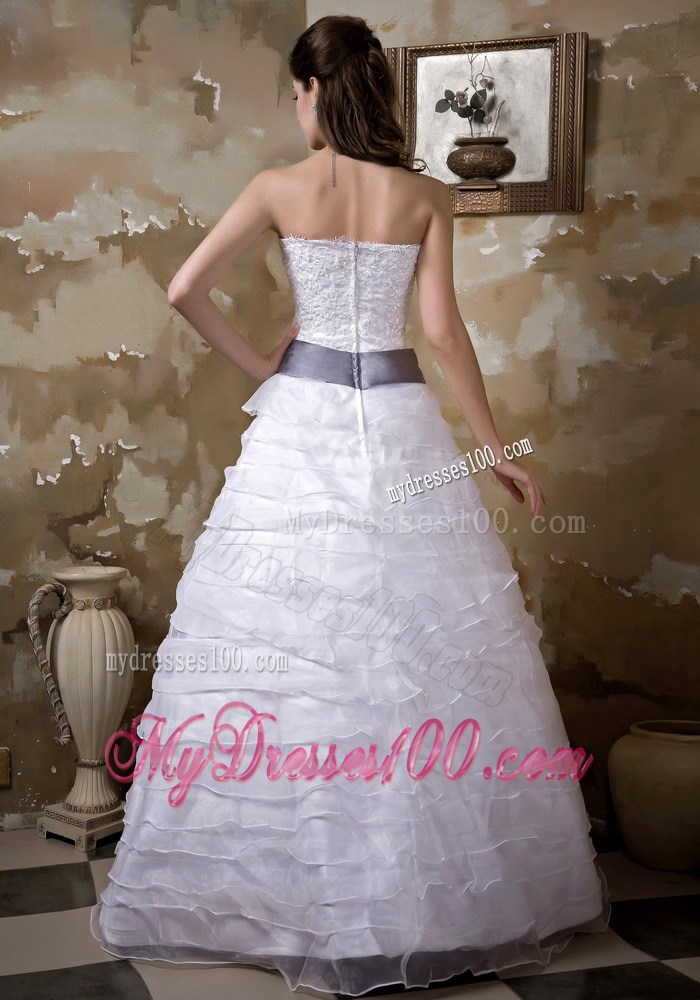 Ostentatious White Wedding Dress Sweetheart Strapless Floor-length