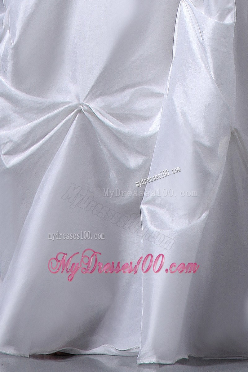 Diamonds and Pick-ups Spaghetti Straps Floor-length Bridal Dresses