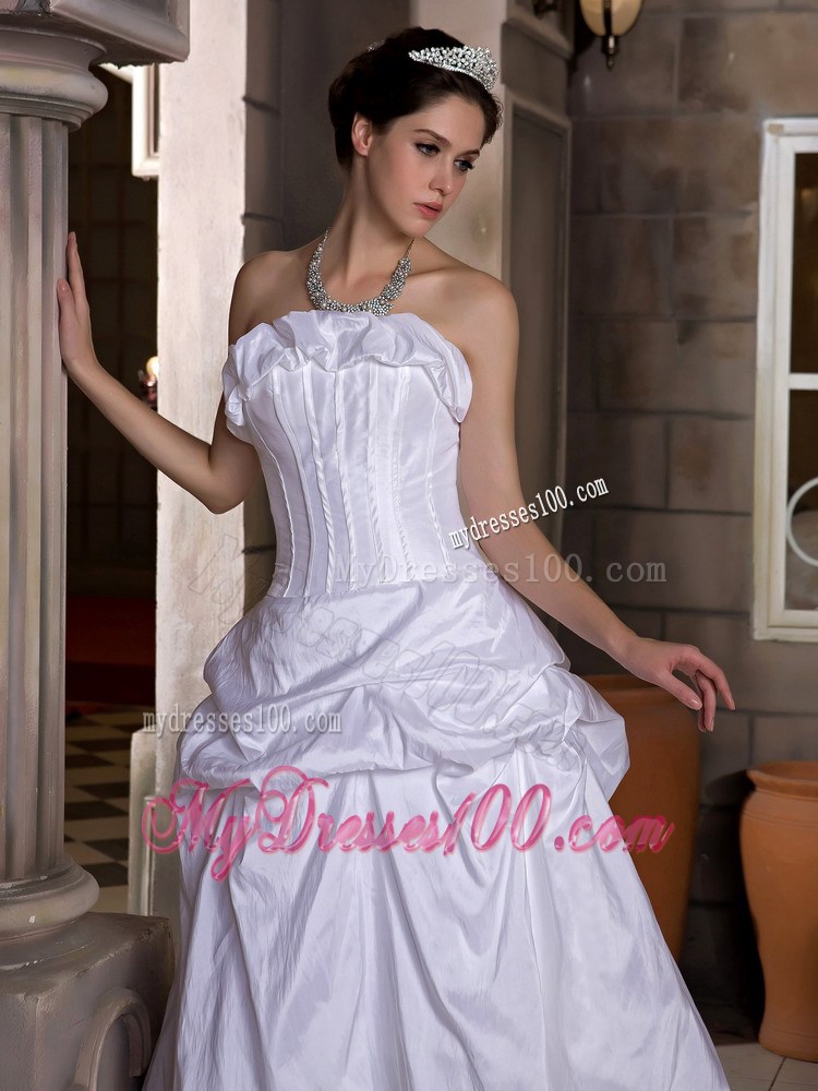 Unique Lilac Wedding Dress Pick-ups Corset Back Floor Length