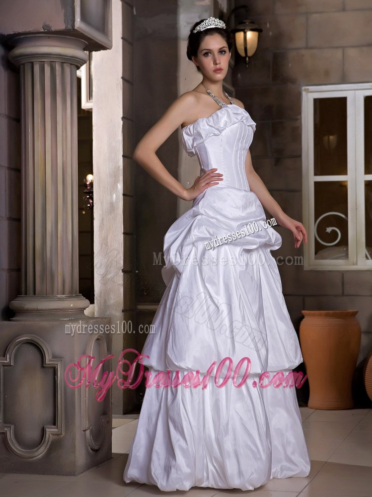 Unique Lilac Wedding Dress Pick-ups Corset Back Floor Length