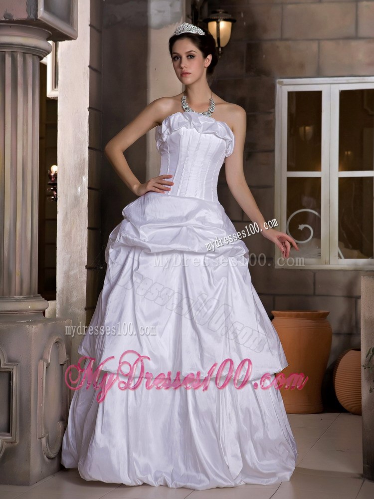 Unique Lilac Wedding Dress Pick-ups Corset Back Floor Length