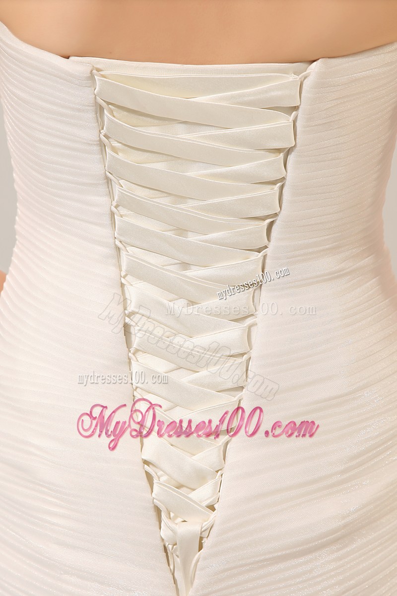 2013 Formal Sweetheart Beading Wedding Dress with Chapel Train