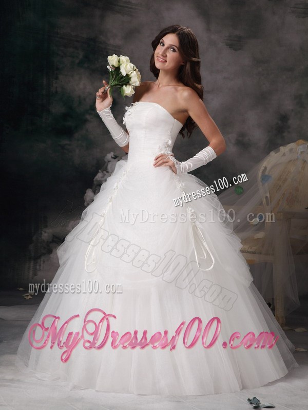 Turn Heads Ball Gown Pick Ups White Wedding Dress Lace Up Back