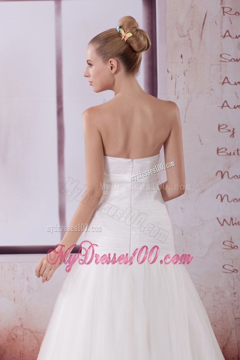 Sweetheart Strapless Mermaid Court Wedding Dress with Ruffled Layers