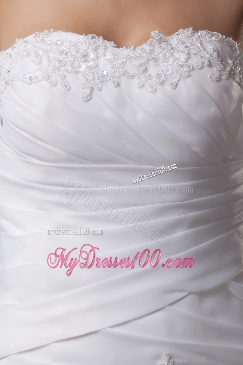 Pretty Mermaid Ruffle Layers Sweetheart White Wedding Dress