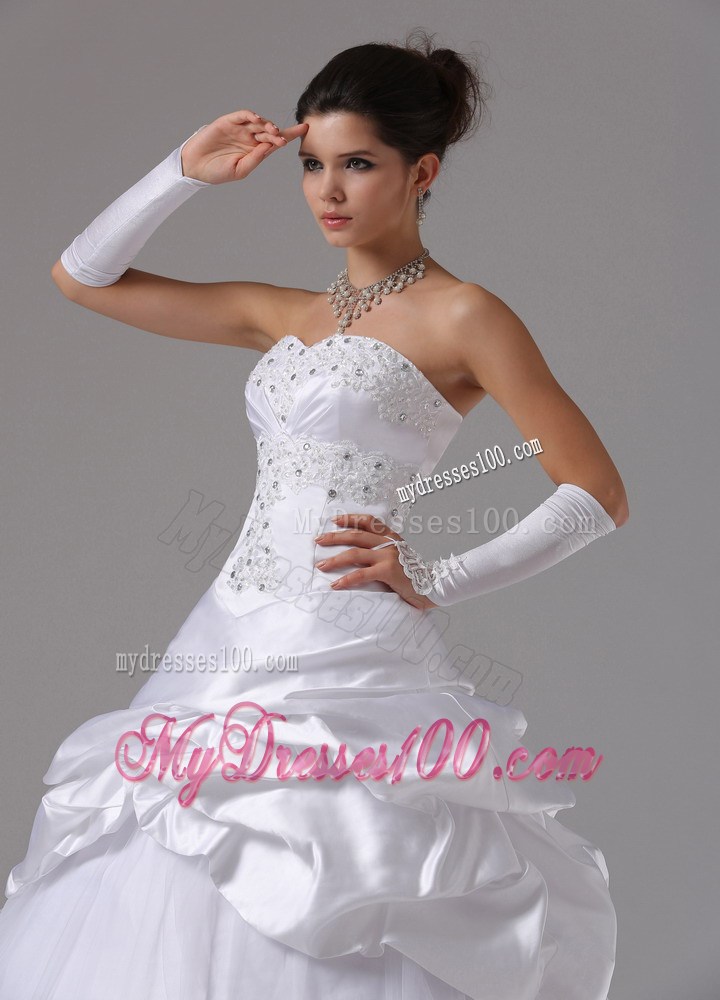 Pick-ups and Jewelries Dress for Wedding with Lace Hemline For Woman