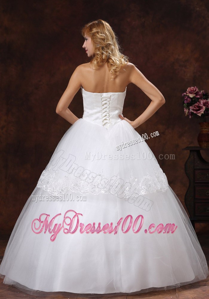 Two Layers Sweetheart Bridal Dresses Decorated with Shiny Diamonds