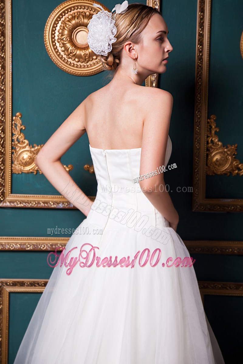 Sweetheart A-line Floor-length Wedding Dresses for Destination