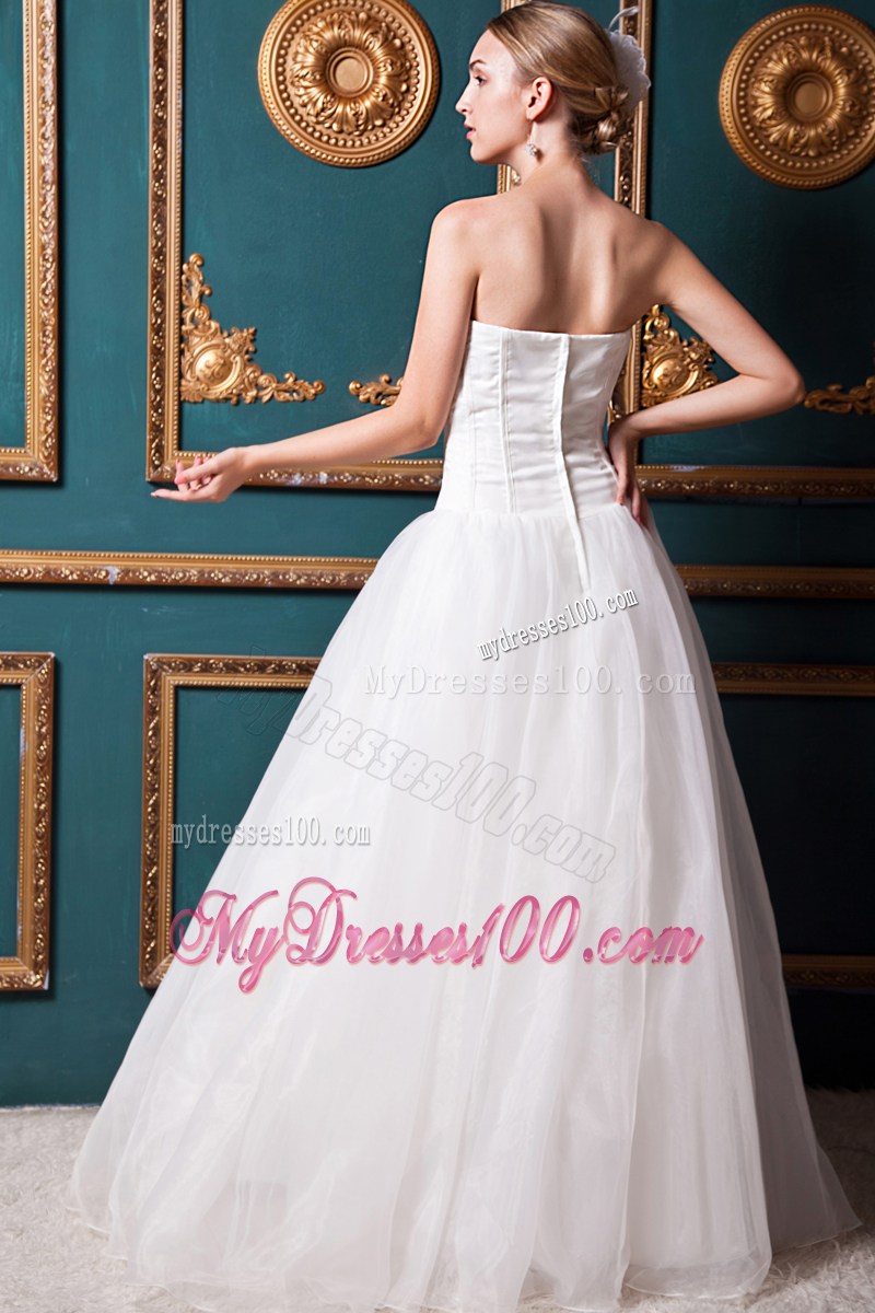 Sweetheart A-line Floor-length Wedding Dresses for Destination
