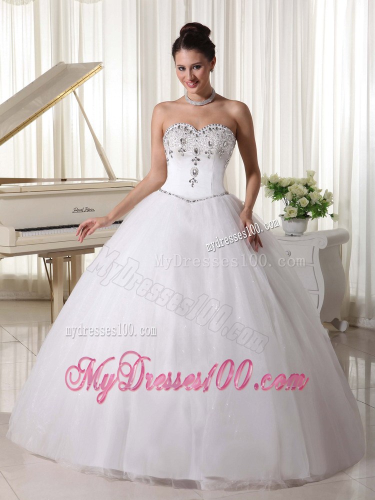 Beading Decorate Sweetheart and Waist Floor-length Bridal Gown