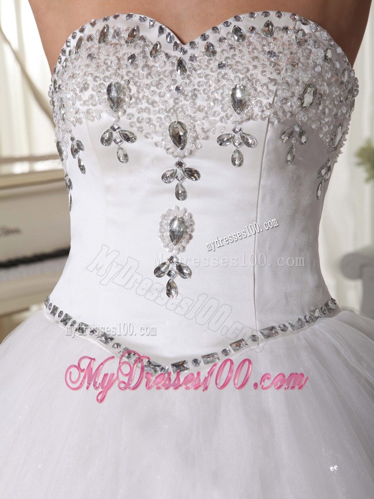 Beading Decorate Sweetheart and Waist Floor-length Bridal Gown