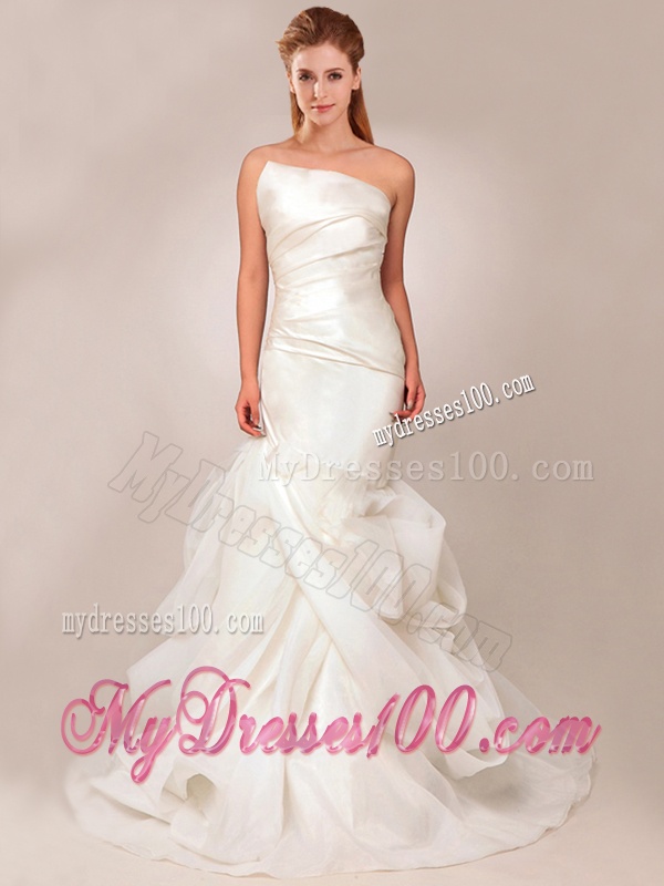 Exquisite Mermaid Asymmetrical Wedding Dresses with Ruffles Layers